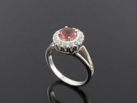 Кольцо из серебра с фианитами - 53