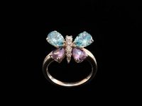 Серебряное кольцо с фианитами - 26