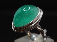 Серебряное кольцо с натуральным изумрудом - 169