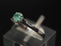 Серебряное кольцо с натуральным изумрудом - 186