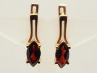 Золотые серьги с гранатами 2,20 карата - 131