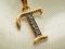 Подвеска Золото красное 585 пробы, буква Т-374