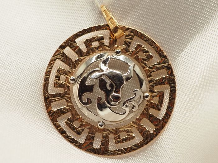 Знак зодиака Телец подвеска золотая 585-380