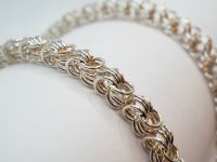 Серебряная цепь 40 см. плетение Роза - 6
