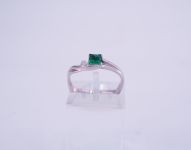 Серебряное кольцо 925 пробы с природным изумрудом 0.22 карат 3/3 - 73