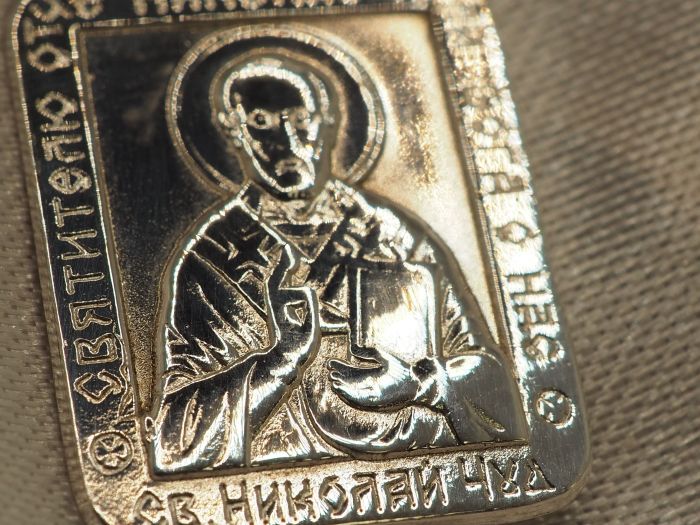Икона серебряная православная на шею 925 пробы-541