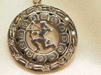 Ювелирная подвеска знак зодиака с фианитом серебро-634