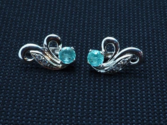 Серьги из серебра с бериллами 0.74 карат - 50
